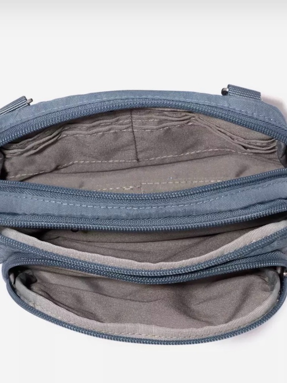 Baggallini Triple Zip Bagg Light Blue Convertible Crossbody NWT - Picture 2 of 4